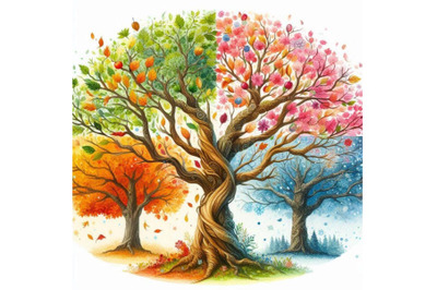 03 Four seasons tree - spring, summer,