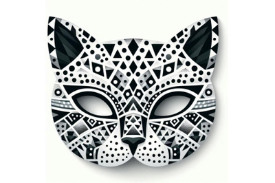 A bundle of Spotty leopard mask. Cutout  ma