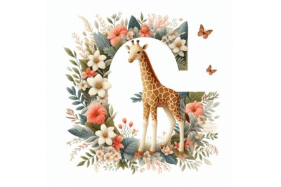 A bundle of alphabet G with Giraffe