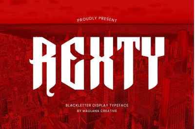 Rexty Blackletter Display Typeface