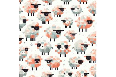 A bundle of Sheep, cute animal character