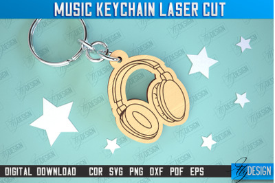 Music Keychain Laser Cut | Keychain Inscriptions | Gift for Musician