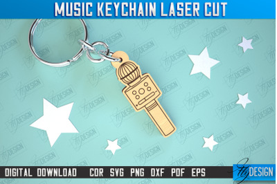 Music Keychain Laser Cut | Keychain Inscriptions | Gift for Musician