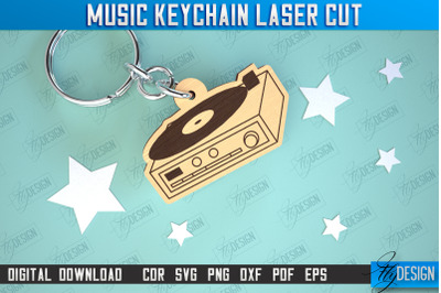 Music Keychain Laser Cut | Keychain Inscriptions | Gift for Musician