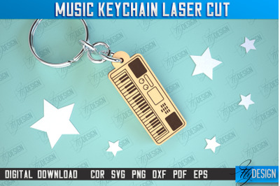 Music Keychain Laser Cut | Keychain Inscriptions | Gift for Musician