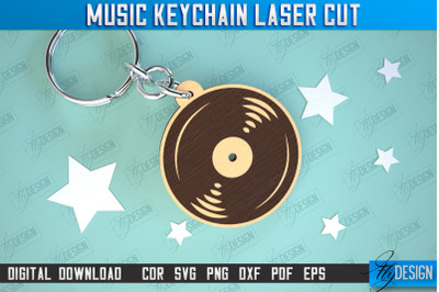 Music Keychain Laser Cut | Keychain Inscriptions | Gift for Musician