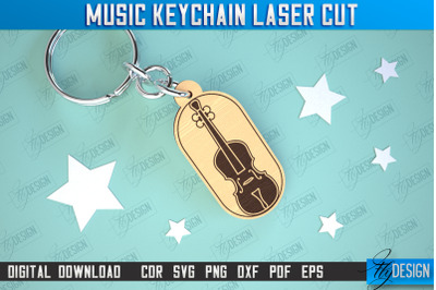 Music Keychain Laser Cut | Keychain Inscriptions | Gift for Musician