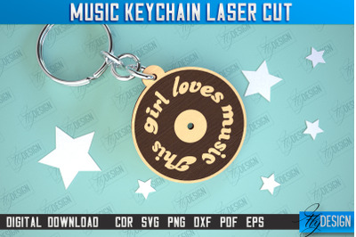 Music Keychain Laser Cut | Keychain Inscriptions | Gift for Musician