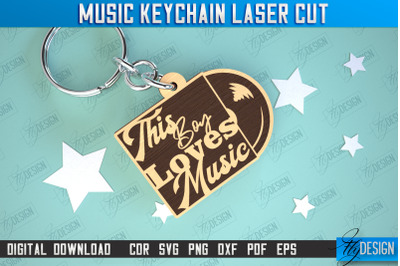 Music Keychain Laser Cut | Keychain Inscriptions | Gift for Musician