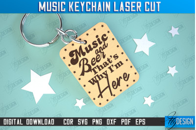 Music Keychain Laser Cut | Keychain Inscriptions | Gift for Musician