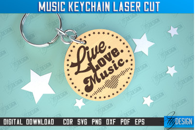 Music Keychain Laser Cut | Keychain Inscriptions | Gift for Musician