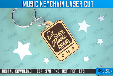 Music Keychain Laser Cut | Keychain Inscriptions | Gift for Musician