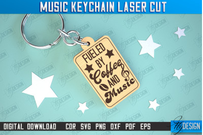 Music Keychain Laser Cut | Keychain Inscriptions | Gift for Musician