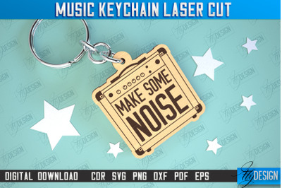 Music Keychain Laser Cut | Keychain Inscriptions | Gift for Musician