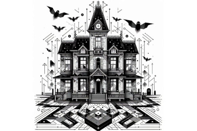 A bundle of a spooky haunted ghost house