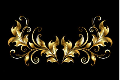 Gold symmetrical border