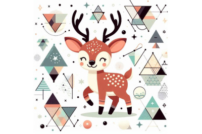 Cute deer cartoon