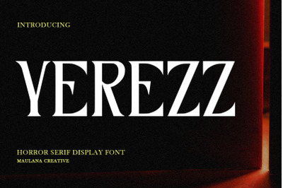 Yerezz Serif Display Font