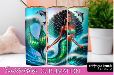 Mermaid Tumbler Wrap - Beach Tumbler Sublimation