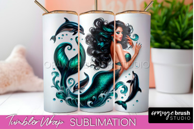 Mermaid Tumbler Wrap - Beach Tumbler Sublimation