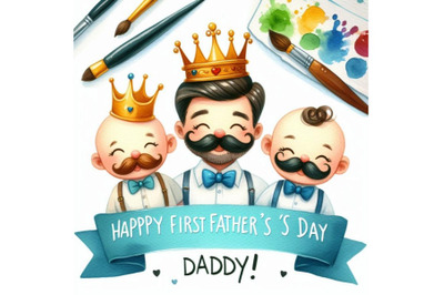 Happy First Father`s Day Daddy! - happy greeting