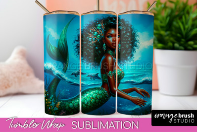 Mermaid Tumbler Wrap - Beach Tumbler Sublimation