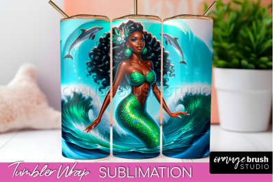 Mermaid Tumbler Wrap - Beach Tumbler Sublimation