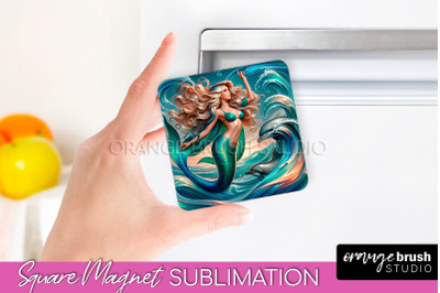 Mermaid Magnet Sublimation - Summer Magnet Design