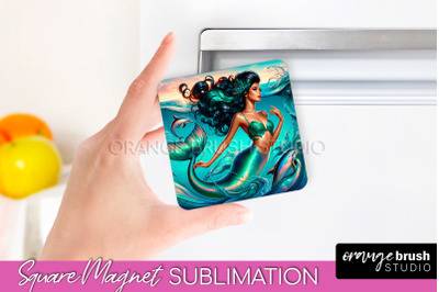 Mermaid Magnet Sublimation - Summer Magnet Design