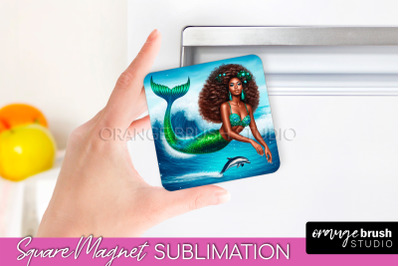 Mermaid Magnet Sublimation - Summer Magnet Design