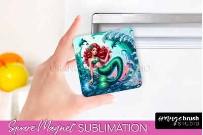 Mermaid Magnet Sublimation - Summer Magnet Design