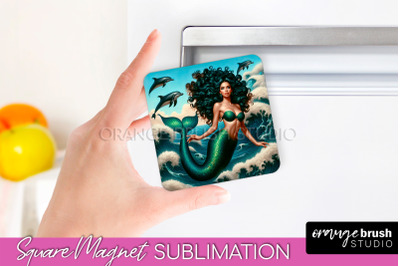 Mermaid Magnet Sublimation - Summer Magnet Design