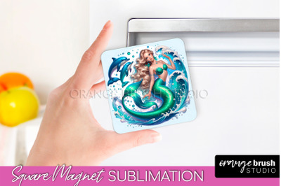 Mermaid Magnet Sublimation - Summer Magnet Design