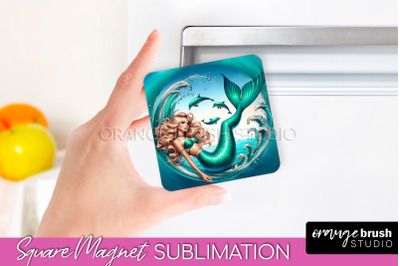 Mermaid Magnet Sublimation - Summer Magnet Design