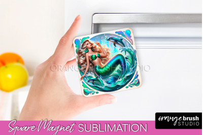 Mermaid Magnet Sublimation - Summer Magnet Design