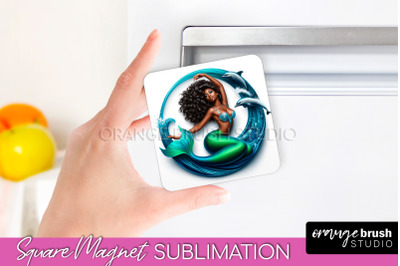 Mermaid Magnet Sublimation - Summer Magnet Design