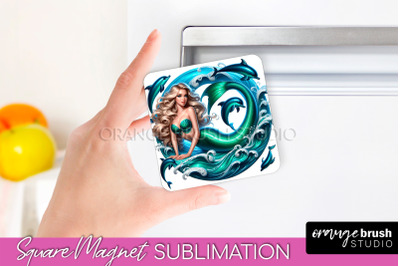 Mermaid Magnet Sublimation - Summer Magnet Design