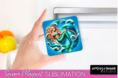 Mermaid Magnet Sublimation - Summer Magnet Design