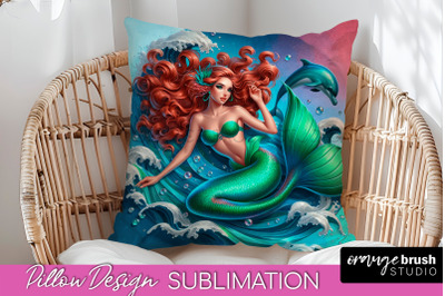 Mermaid Pillow Cover - Summer Pillow Sublimation