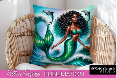 Mermaid Pillow Cover - Summer Pillow Sublimation