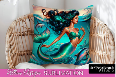 Mermaid Pillow Cover - Summer Pillow Sublimation