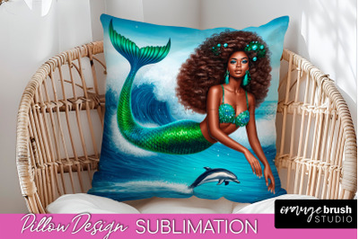 Mermaid Pillow Cover - Summer Pillow Sublimation