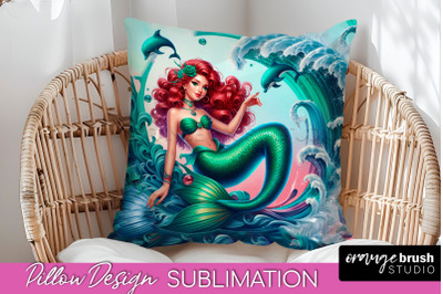 Mermaid Pillow Cover - Summer Pillow Sublimation