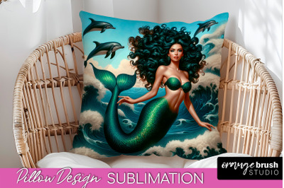 Mermaid Pillow Cover - Summer Pillow Sublimation