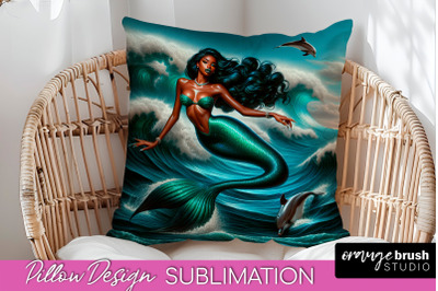 Mermaid Pillow Cover - Summer Pillow Sublimation