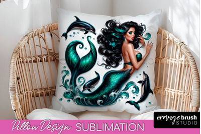 Mermaid Pillow Cover - Summer Pillow Sublimation