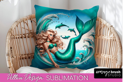 Mermaid Pillow Cover - Summer Pillow Sublimation