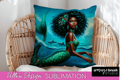 Mermaid Pillow Cover - Summer Pillow Sublimation