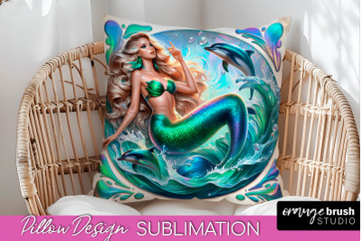 Mermaid Pillow Cover - Summer Pillow Sublimation