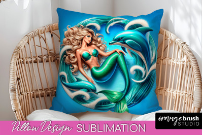 Mermaid Pillow Cover - Summer Pillow Sublimation